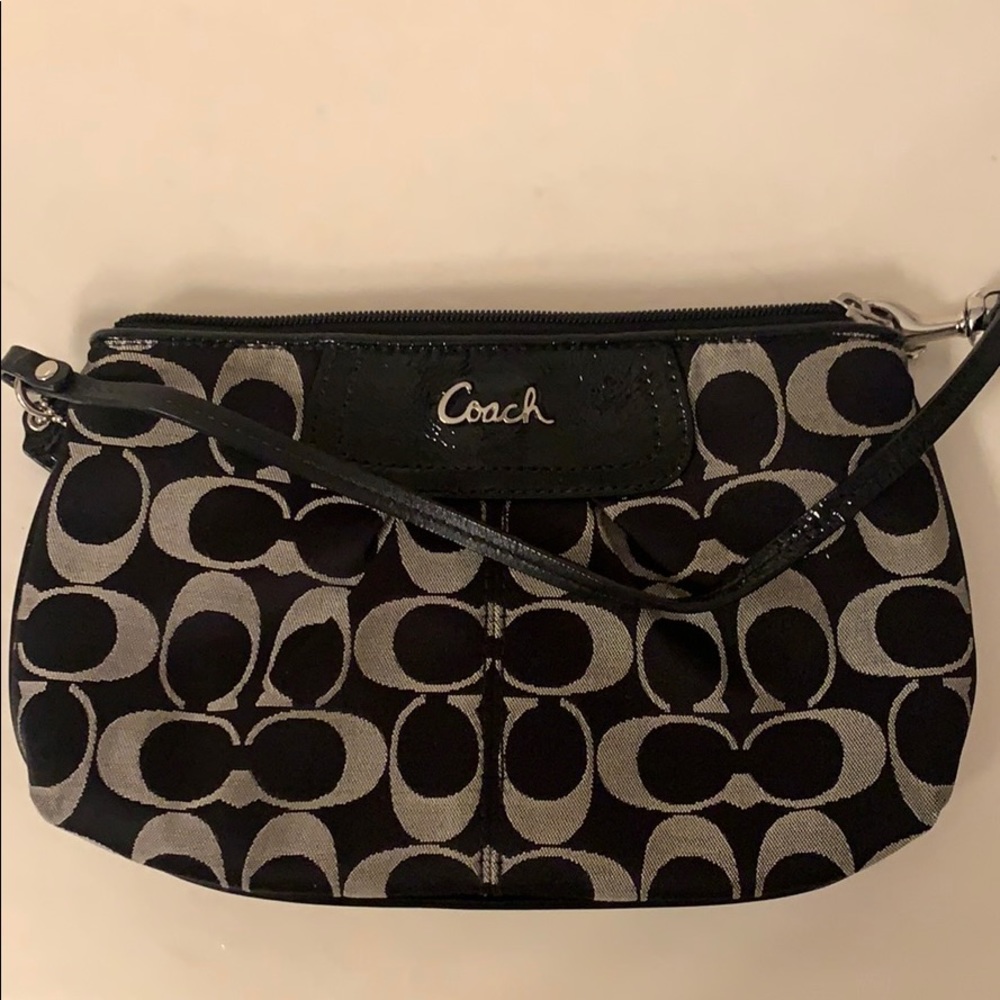 Coach signature wristlet